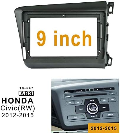 Estrutura de fáscia de rádio de carro de 9 polegadas para Honda Civic 2012-2015 DVD GPS Navi Player Painel Dash KIT