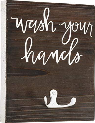 Primitivos Por Kathy Hook Board Set, 6 x 7 polegadas, lavar as mãos