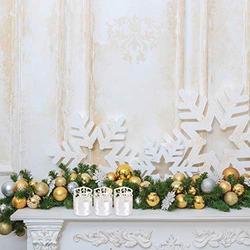 Didiseaon Decoração de Natal 50 PCs Capas de vela de natal, papel hollow snowflake padrão de vela de vela de vela