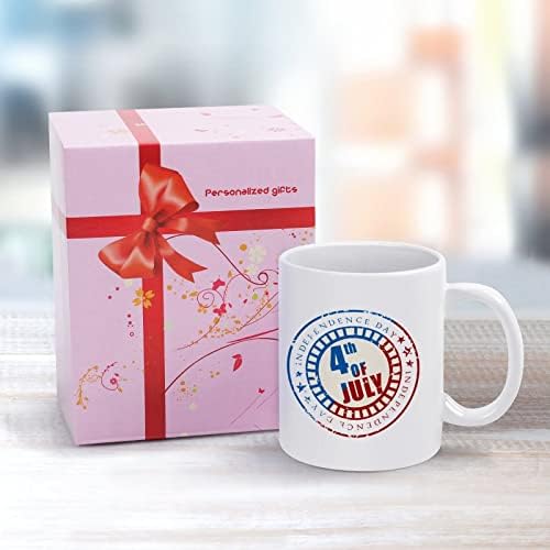 4 de julho do dia da independência Prind caneca caça de café Cerâmica xícara de chá engraçado com design de logotipo