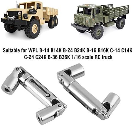 Lazmin 2pcs eixo de acionamento para caminhão RC, eixo de acionamento de metal para WPL 1/16 RC Scale Military Truck Upgraction Acessórios RC Acessórios
