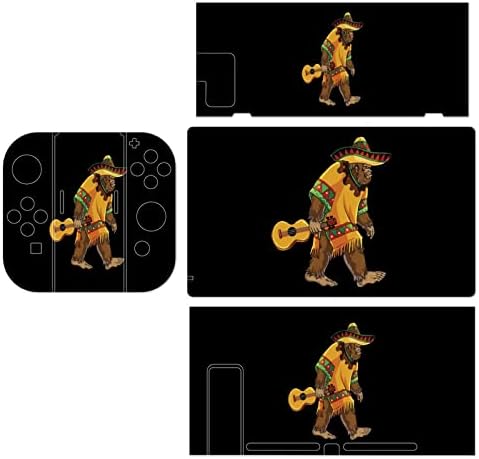 Adesivos bigfoot sasquatch mexicano adesivo de filme protetora personalizada adesivo completo compatível com nintendo switch