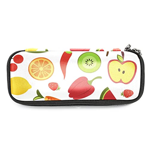 Bolsa de maquiagem tbouobt bolsa de bolsa cosmética bolsa bolsa com zíper, legumes de frutas laranjas limões de melancia