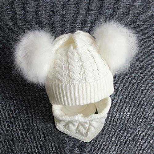 Jofow Cap algodão bico de algodão garotas falsas pom kids chapéu de chapéu revestido meninos bebês chapéu chapéu de chapéu de inverno Homens