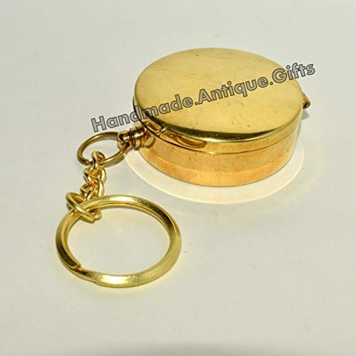 Antique Dial Vintage Pocket Compass Replica Solid Brass Halking Flap Gift Compass