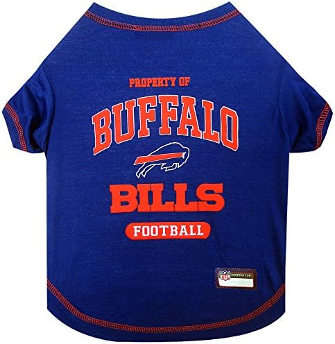Camisa de estimação para cães e gatos - NFL Buffalo Bills T -shirt de cachorro, pequeno. - camiseta de estimação mais fofa