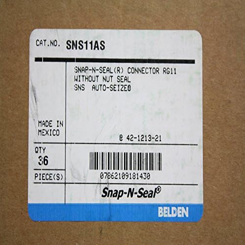 Belden SNS11As Snap-N-Seal RG11 Conector sem vedação porca