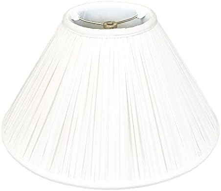 Royal Designs Coolie Empire Reúna Pleat Basic Lamp Shade, White, 6 x 18 x 11.5