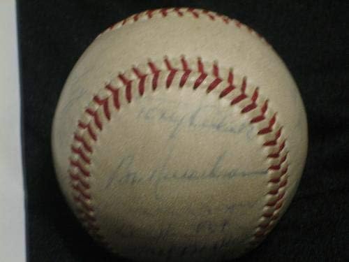 1965 Equipe Yankees assinou autografado vintage cronin beisebol tresh+ jsa loa - bolas de beisebol autografadas