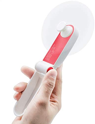 Ronessy Mini Fan portátil portátil Recarregável Ventilador da mão elétrica Ventilador de bolsa ajustável para mulheres Crianças viajam ao ar livre, cabeça única, vermelho