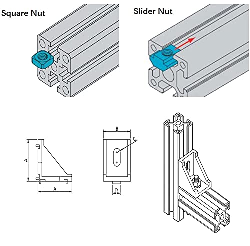 Mssoomm 2 pacote 1515 comprimento do perfil de extrusão de alumínio 62,99 polegadas / 1600 mm preto, 15 x 15mm 15 séries T tipo T-slot t-slot European Standard Extrusions Perfis de extrusões lineares anodizadas quadro de trilho para CNC