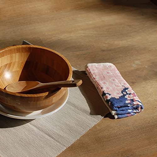 Pano de prato impresso nawrap, feito no Japão, durável e absorvente, sakura com impressão da lua