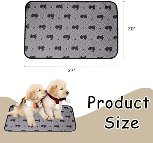 OHVEECA lavável almofadas para cães 20 × 27, 2 pacote de pacote de cachorro reutilizável almofada lavável para cachorros