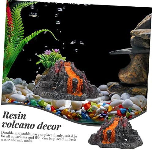 IPETBOOM Figuras Hide Tanque Decoração Caverna Caverna Decoração de oxigenação Vulcânica Adição para paisagismo Decorações da paisagem da montanha Casa Estátua A aquário e peixe resina realista