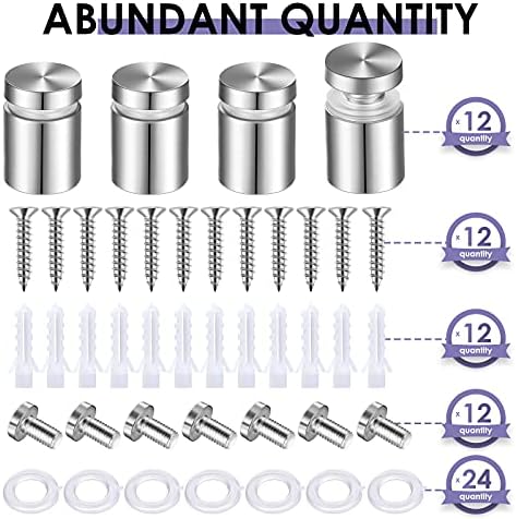 Parafusos de parede de aço inoxidável de 0,75 x 1 pol.