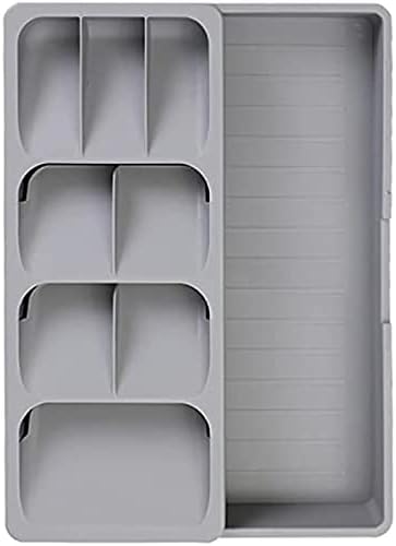 Bandeja de gavetas de cozinha qnpqyx, bandeja de armazenamento do organizador de talheres, talheres compactos de gaveta