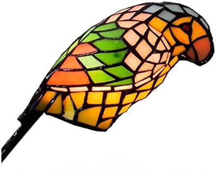 Vidro para manchados de lustre niuyao em lâmpada de lâmpada de lâmpada de tiffany suspensão de lâmpada suspensão da cúpula 8 parrot clássico design vintage decoração interna Multicolor