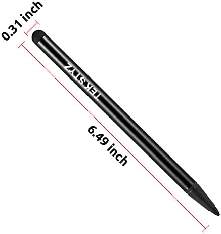 Works Pro Stylus para Motorola Moto Tab G20 Sensível a alta precisão em forma compacta para telas de toque [3 Pack-Black]