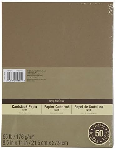 Cardstock Paper Value Pack, 8,5 x 11 no Kraft by Recollections