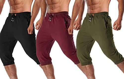 3/4 joggers capri shorts de calças de calças de calças de calças