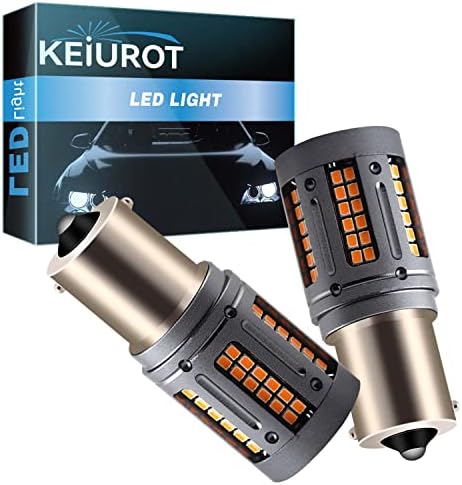 Keiurot 7507 led bulbo âmbar canbus erros livre py21w bau15s 12496 2641a 5009 lâmpada LED sem hiper flash para girar lâmpada de lâmpada de lâmpada amarela, chipsets 84smd
