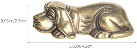 Besportble escargot caracóis de bronze decoração de cachorro artesanal requintada estatueta de cachorro pequeno ornamento