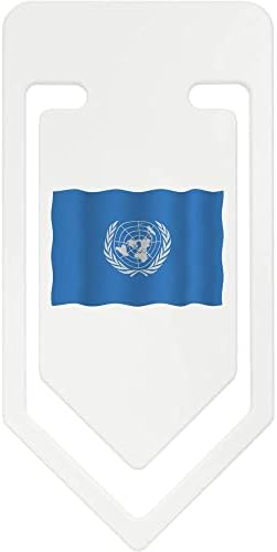 Azeeda 91mm 'Bandeira das Nações Unidas' Clipe de papel plástico grande