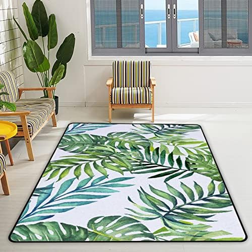 Rastreador de carpete interno brincar tapete de tapete de palmeira tropical folhas de palmeira para sala de estar quarto