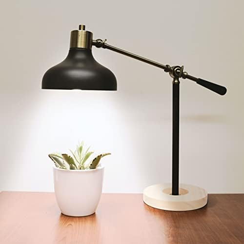 Lâmpada de mesa de mesa de mesa de fio Lâmpada de mesa de mesa 5pcs redonda lâmpada de mesa de madeira Bases