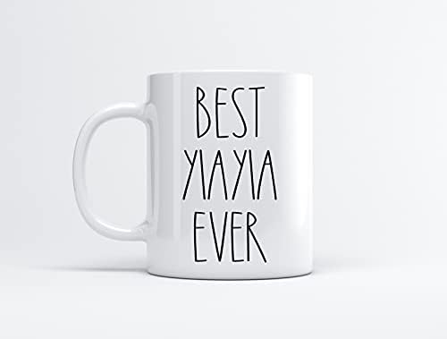 Melhor Yiayia Ever Coffee Caneca - Presentes para o Natal - Yiayia Birthday Gifts Coffee Caneca - Dia dos Pais/Dia das Mães - Caneca