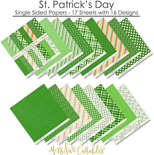 PACK PAPEL PACK - DIA DE SÃO PATRICKS - Scrapbook Premium Specialty Paper Special -lised 12 X12 Coleção inclui 16 folhas