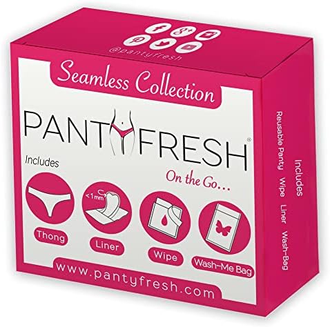 TO-GO Kit de meia-calça inclui 4 itens de roupa de tanga contínua Limpa fresca Pantiliner e Washbag Viagem Primeiro Kit de