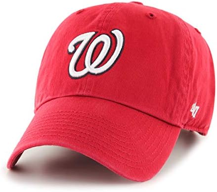 Washington Nationals Men's Clean Up Cap, One-Size, Red