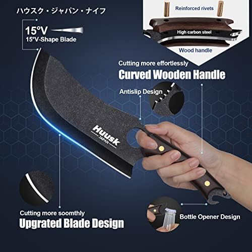 Huusk Japan faca pacote com facas de cuteira forjada à mão faca de cozinha japonesa