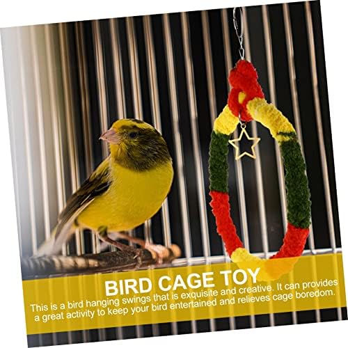 BCOATH Papagaço anel de balanço brinquedos de pássaro cockatiel jaula para pajaros periquitos pássaro bircking brinquedos cockatiel