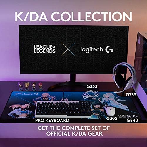 Logitech G305 K/DA LightSpeed ​​Wireless Gaming Mouse - Official League of Legends KDA Gaming Gear - Hero 12.000 DPI,