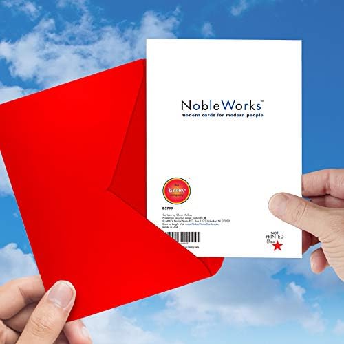 Nobleworks Um pacote de 12 cartões de Natal com envelopes, Humor Holiday Box for Men and Women - Terapia Grupo B5799