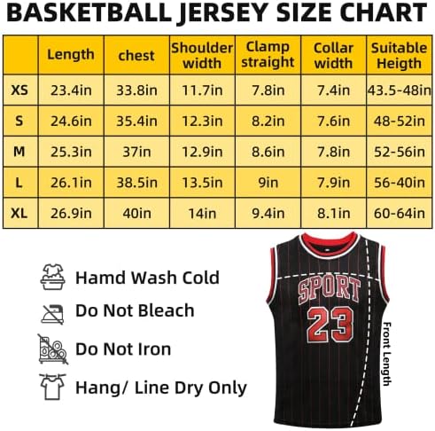 Camisa de camisa de basquete para meninos jovens: 23 Hip-hop 90s clássicos retro bordados Junta de basquete juvenil Jersey