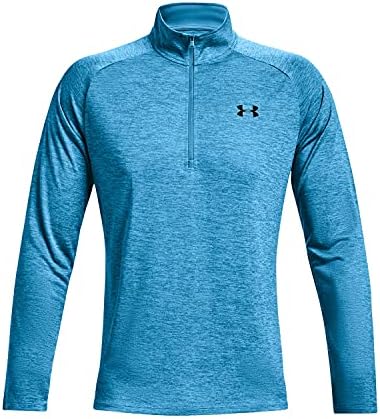 Under Armour Men's Tech 2.0 ½ Zip de manga longa, radar azul /preto x-small