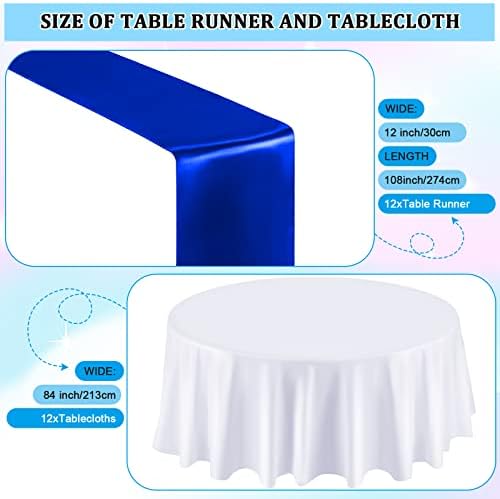 Balama de mesa de mesa plásticas redonda de 84 de 84 de plástico redonda 12 x 108 ''