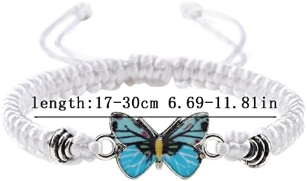 Pulseira de borboleta ajustável, pulseiras de borboleta para meninas adolescentes pulseiras de borboleta ajustáveis ​​para mulheres