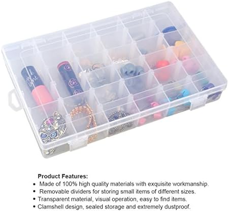 Oulii Clare Jewelry Box Organizer Storage Container com divisores ajustáveis ​​36 grades