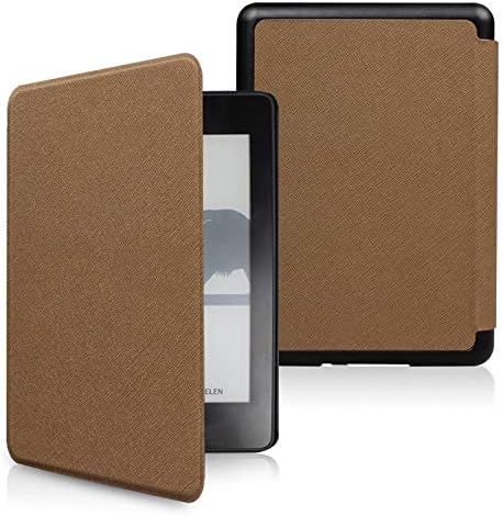 Caso para 6,8 Kindle Paperwhite Kindle Paperwhite Signature Edition, capa de couro leve PU com sono/despertar automático, Brown simples