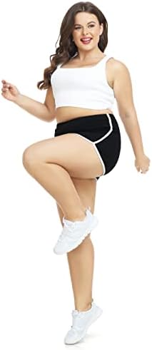 Uratot 2 embalam mulheres de tamanho atlético shorts de algodão de algodão ativo shorts para dança esportiva de ioga para
