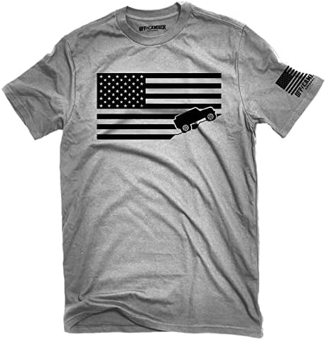 American Flag Offroad Shirt cinza cinza Made in USA Camiseta perfeita para proprietários 4x4