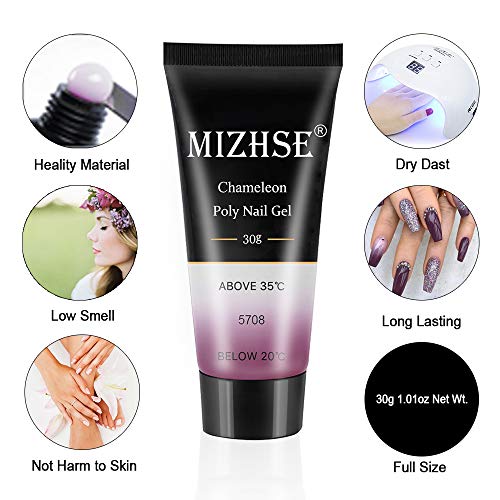 MIZHSE POLY UNIG GEL Purple Temperation Color Alwar