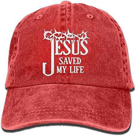 Manmesh Hatt Jesus salvou minha vida unissex adulto adulto jeans ajustável chapéu