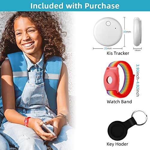 BlackPro Kids Tracker Watch Compatible com Airtag Apple Find My, sem taxa de assinatura, rastreador Nenhum aplicativo necessário, mini rastreador infantil vestível, rastrear sua localização em seus filhos em tempo real