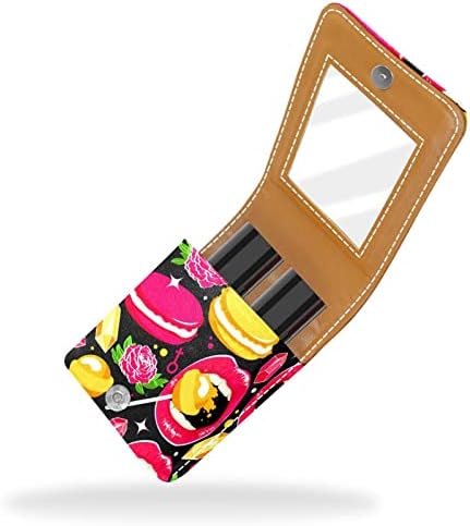 Caixa de batom com espelho Lip Rose Macaron Diamond Lollipops Lip Gloss Suports portátil Batom de batom portátil