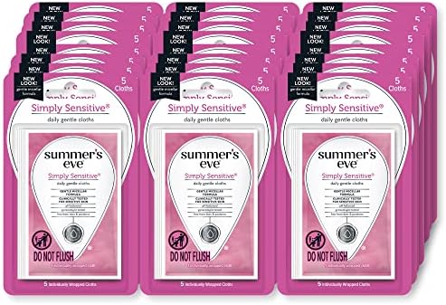 Limbos femininos da véspera de verão, simplesmente sensíveis, remove odor, pH equilibrado, 5 de avaliação e tamanho de